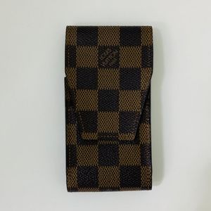 Authentic Louis Vuitton Damier Ebene vintage canvas cigarette case